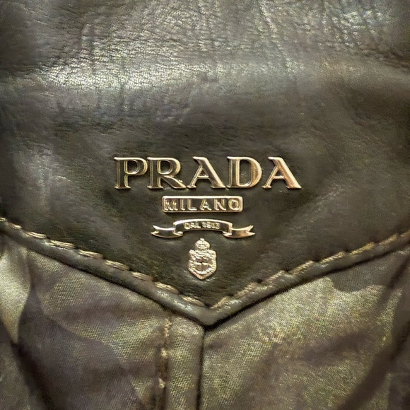 Authentic PRADA Black and Gray Camouflage Handbag and Crossbody - Picture 2 of 16